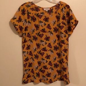 LOFT Floral Dressy Shirt